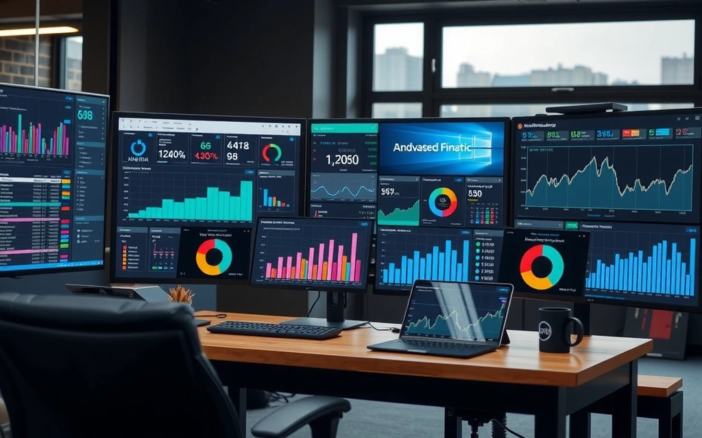 Advanced financial technology dashboard with data visualizations